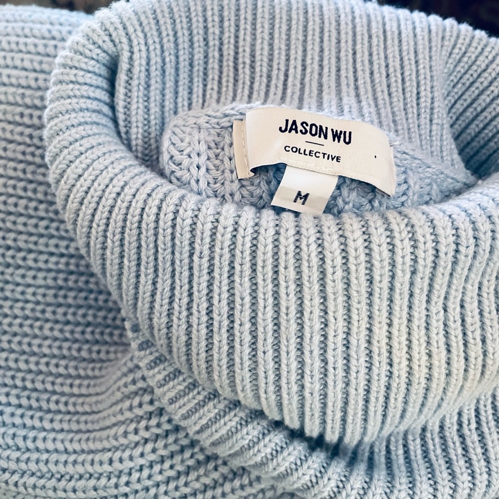 Jason Wu Collective Baby Blue Oversized Turtleneck Sweater - Picture 8 of 10